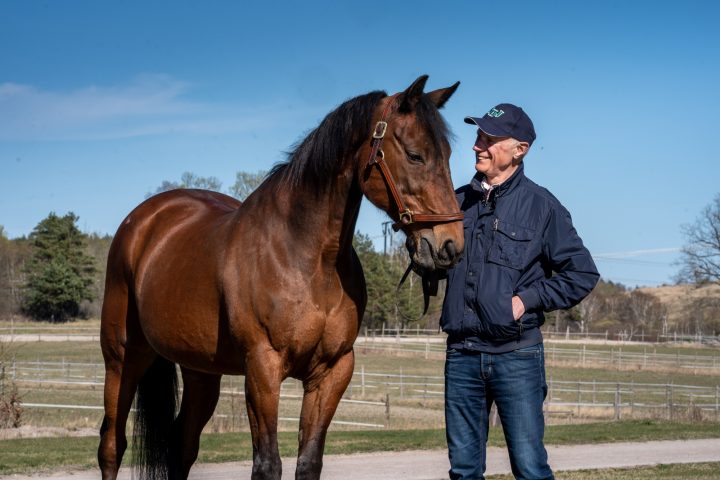 Stig H Johansson med favoriten Victory Tilly. Foto TB
